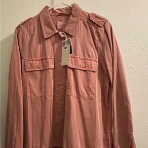 Lucky Brand Coral Button-Up Shirt